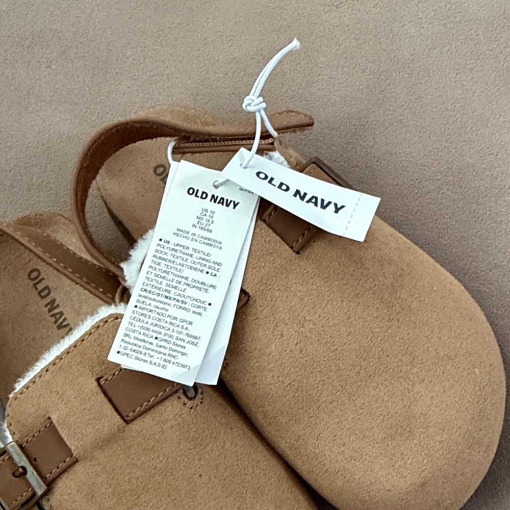 Old Navy Brown Moccasin Toddler Shoes Faux Fur Size 10 - Picture 2 of 6